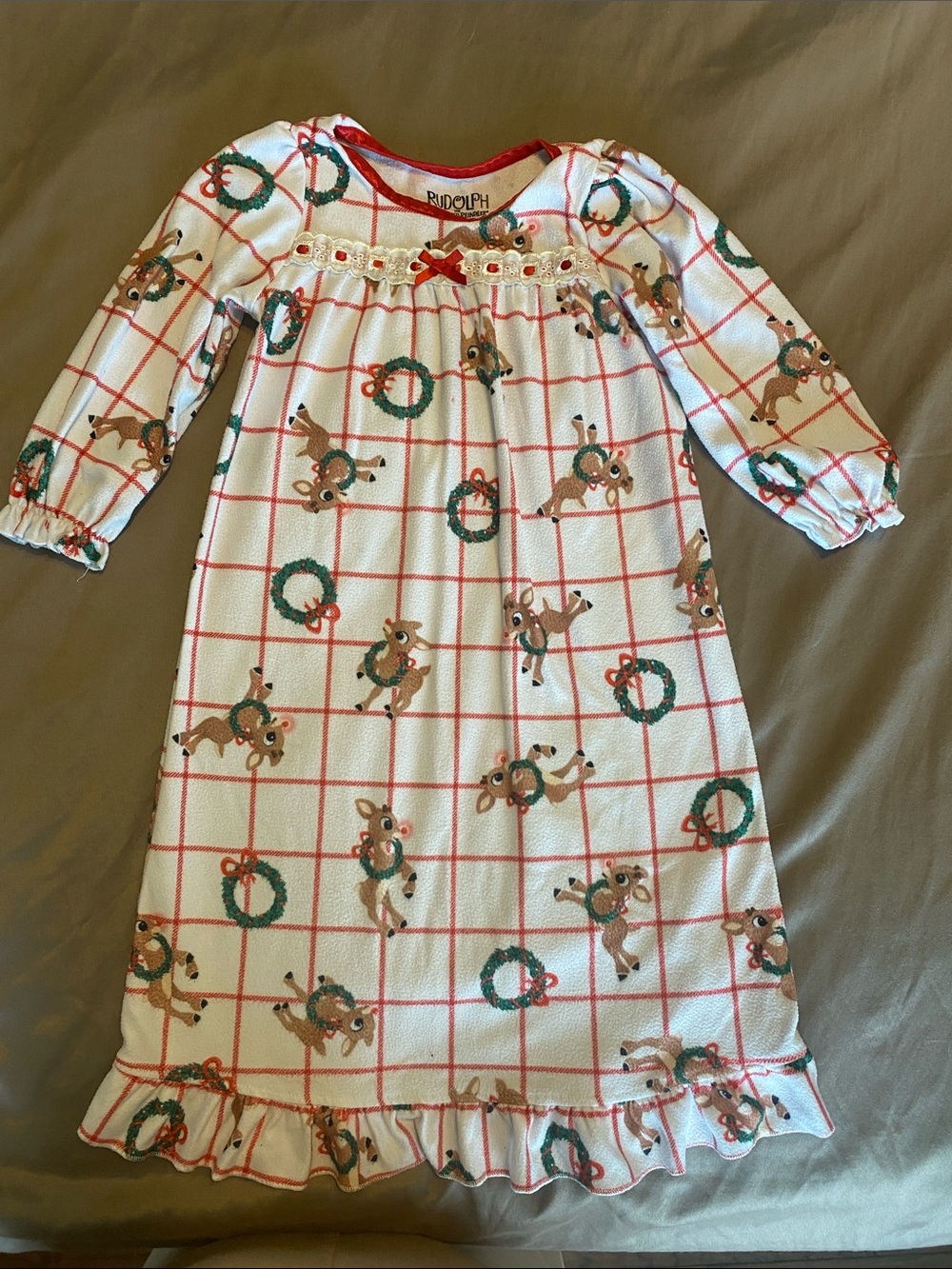 Rudolph Red Nose Reindeer Girl Nightgown